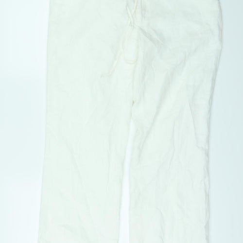 Laura Clément Womens White   Trousers  Size 16 L28 in