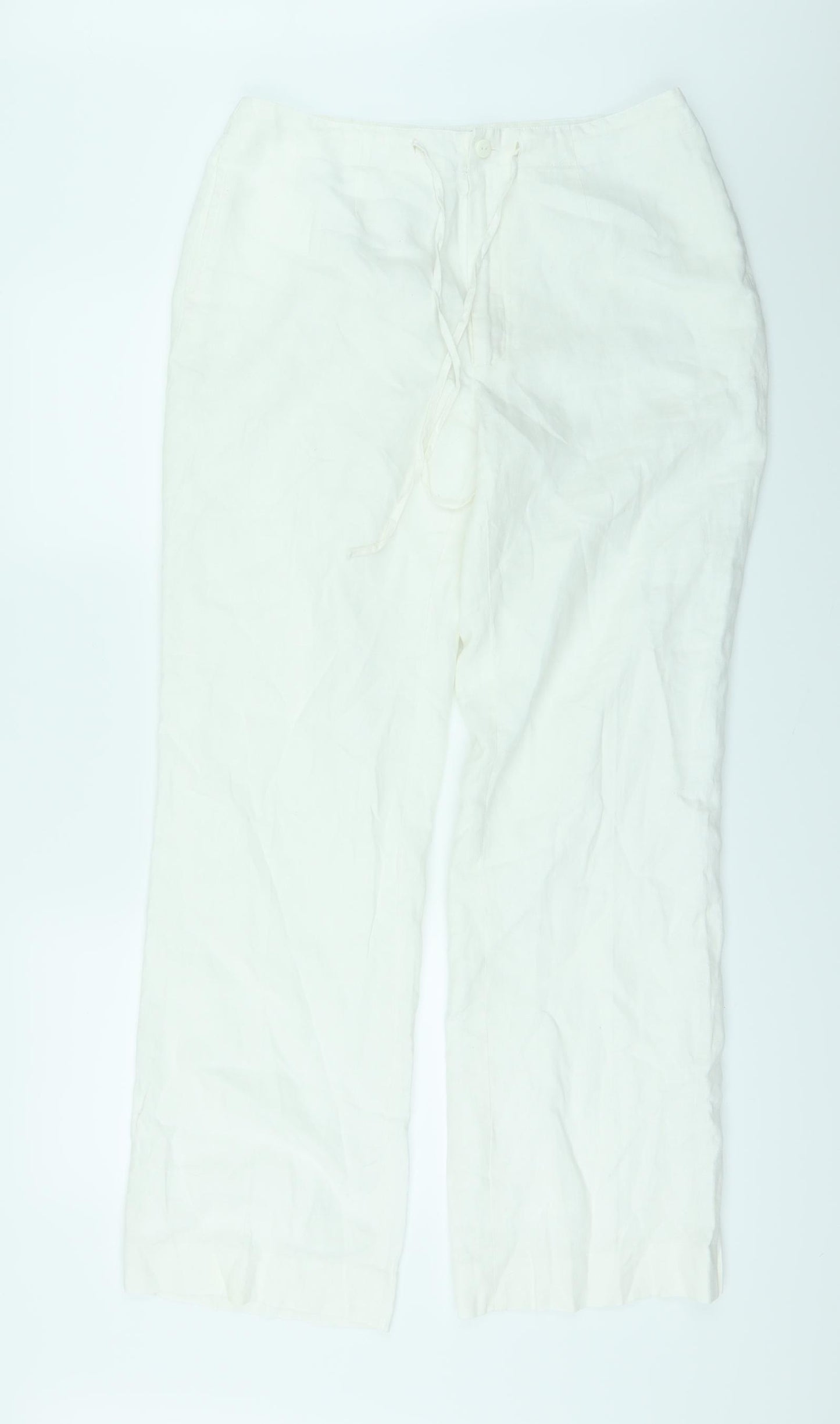 Laura Clément Womens White   Trousers  Size 16 L28 in