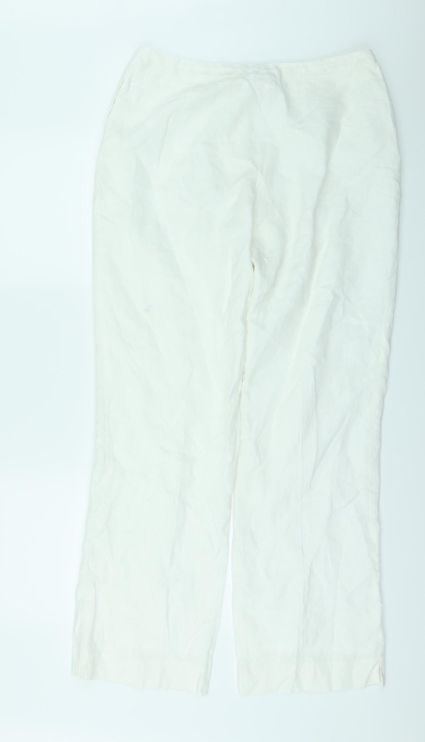 Laura Clément Womens White   Trousers  Size 16 L28 in