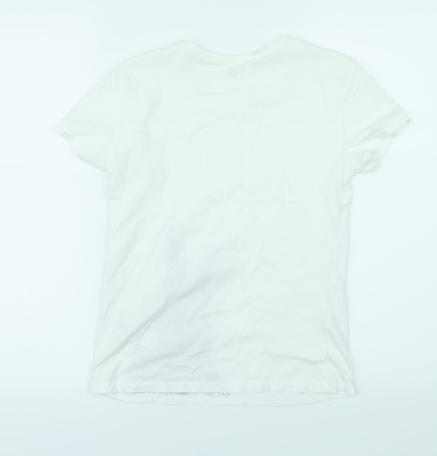 Preworn Girls White   Basic T-Shirt Size 12 Years