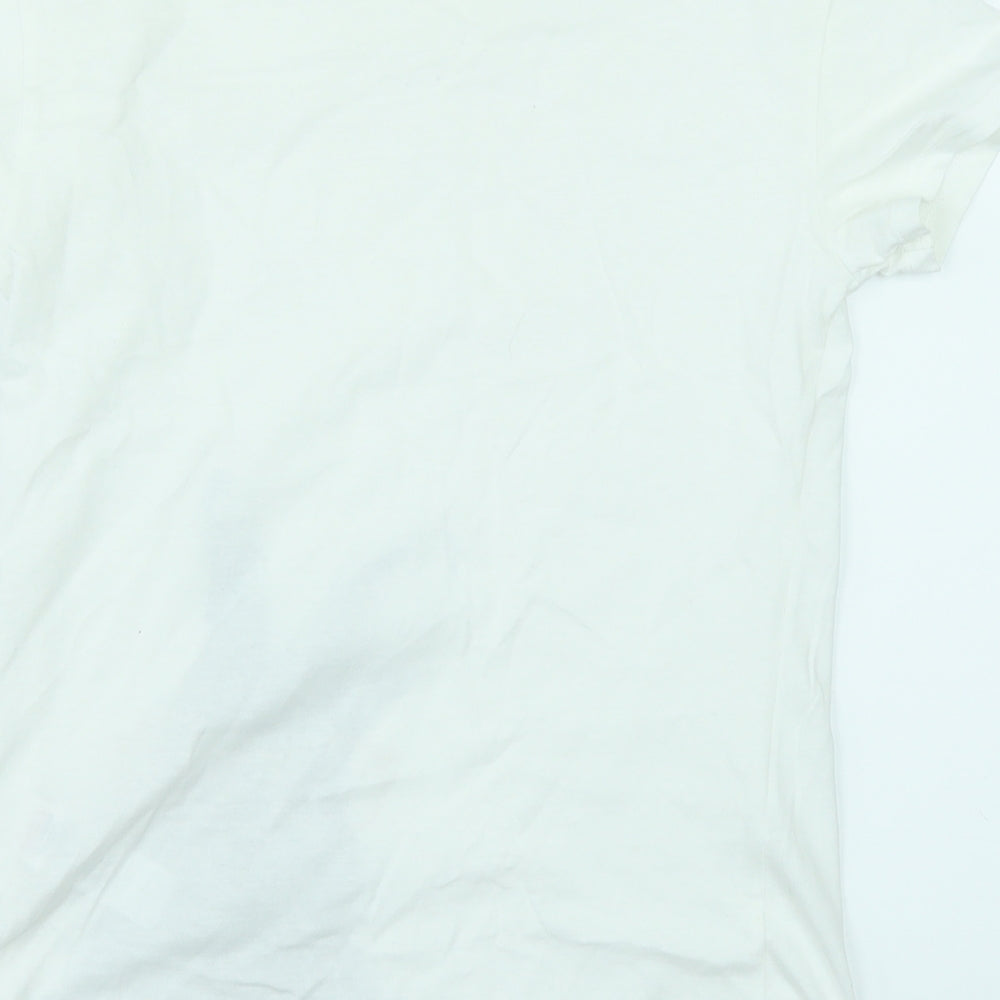 Preworn Girls White   Basic T-Shirt Size 12 Years