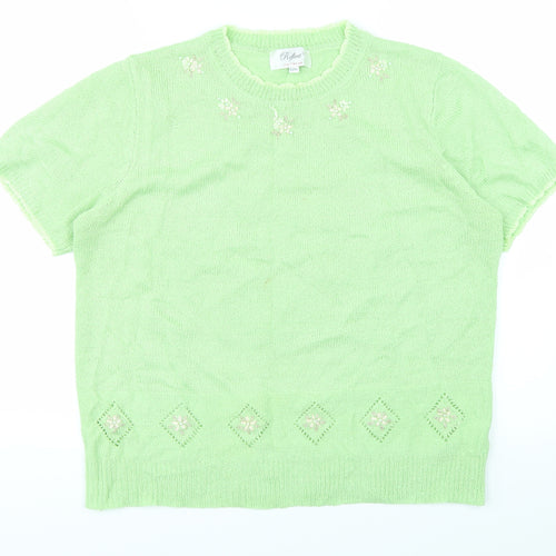 REFLECT Womens Green   Basic T-Shirt Size L