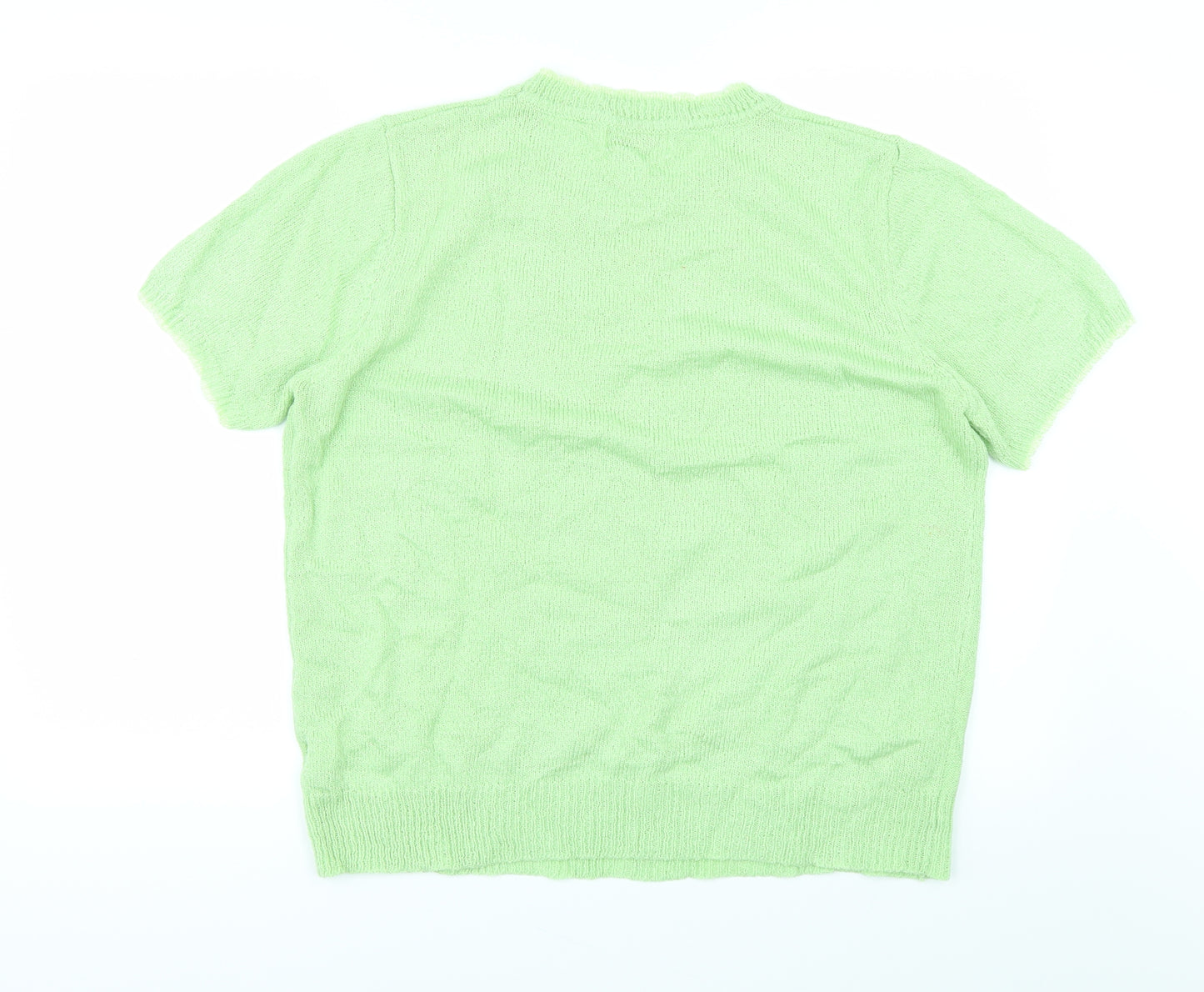 REFLECT Womens Green   Basic T-Shirt Size L