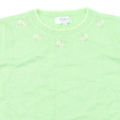 REFLECT Womens Green   Basic T-Shirt Size L