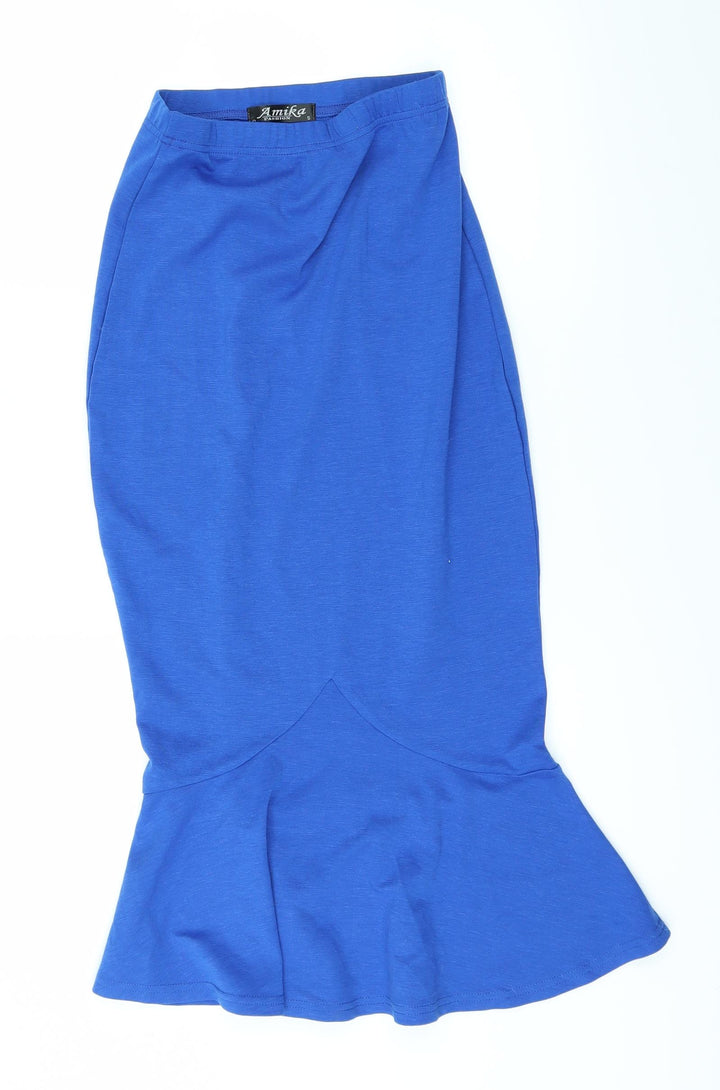Amika Womens Blue Straight & Pencil Skirt Size S