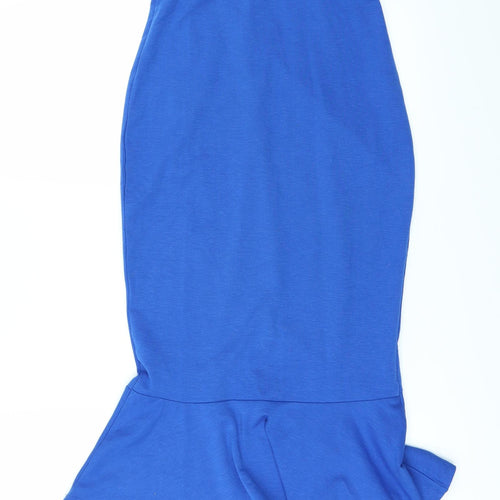 Amika Womens Blue   Straight & Pencil Skirt Size S