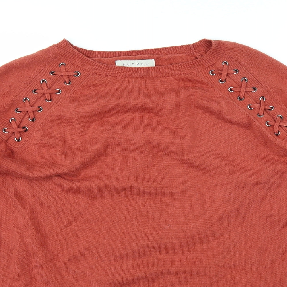 Nutmeg Womens Orange   Basic T-Shirt Size 12