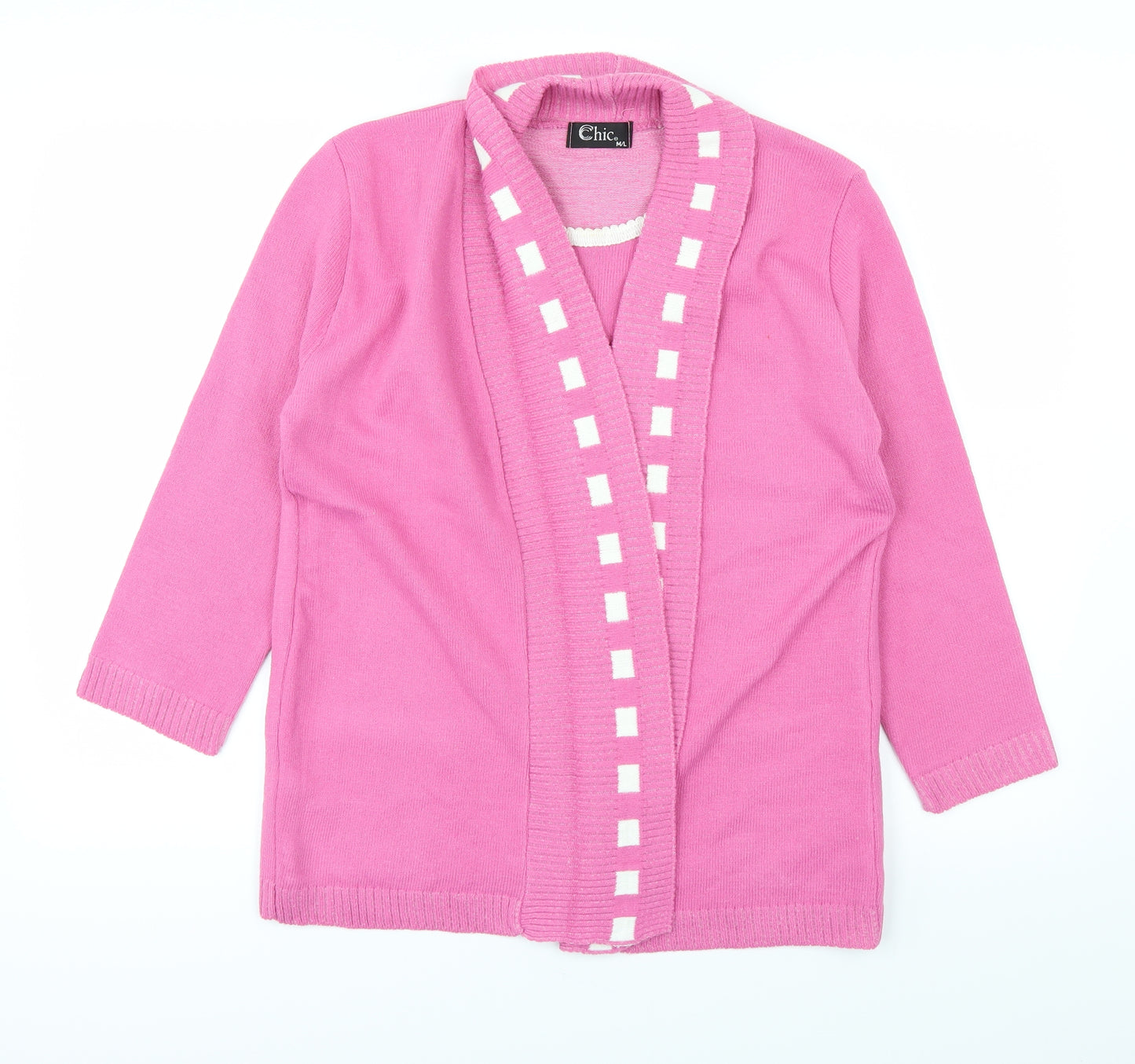 CHIC Womens Pink   Cardigan Jumper Size M