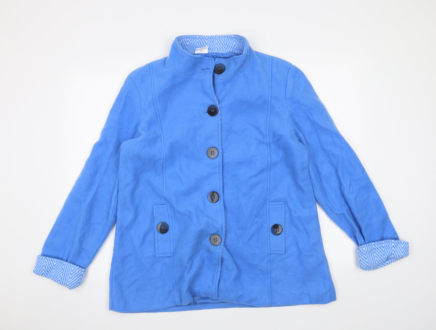 Anne De Lancay Womens Blue   Jacket Coat Size M