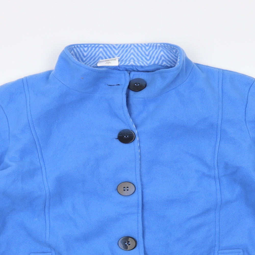 Anne De Lancay Womens Blue   Jacket Coat Size M