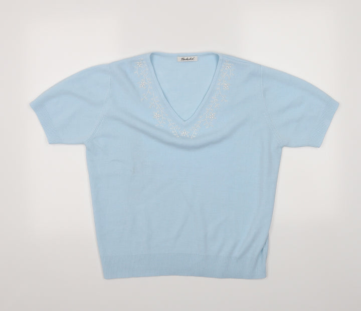Berkertex Womens Blue Basic T-Shirt Size 14