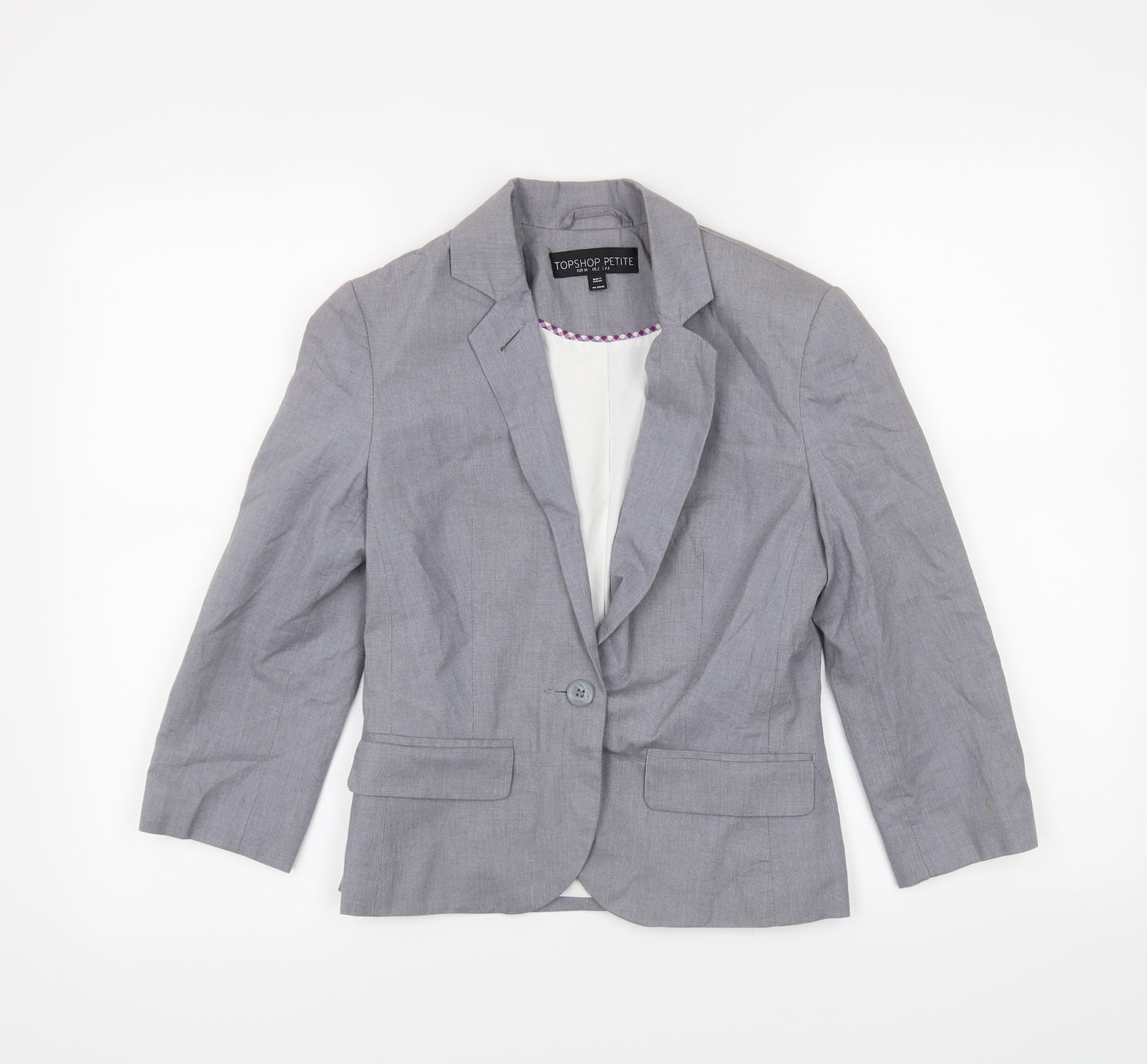 Topshop Womens Grey   Jacket Blazer Size 6