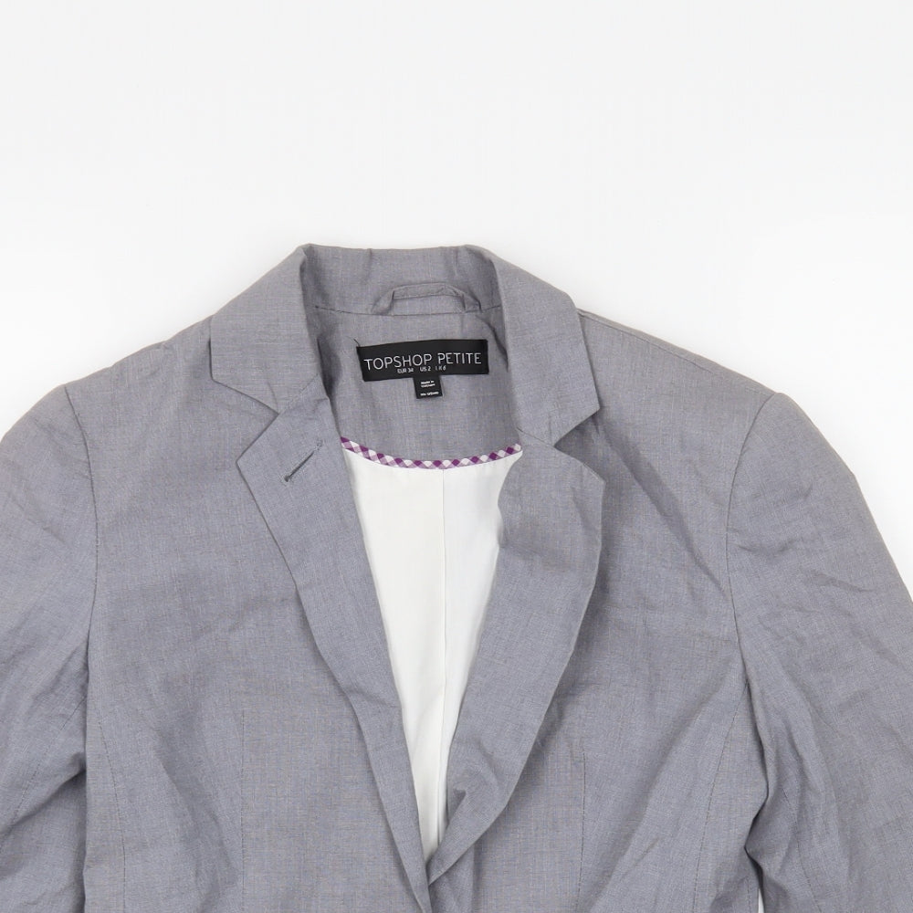Topshop Womens Grey   Jacket Blazer Size 6