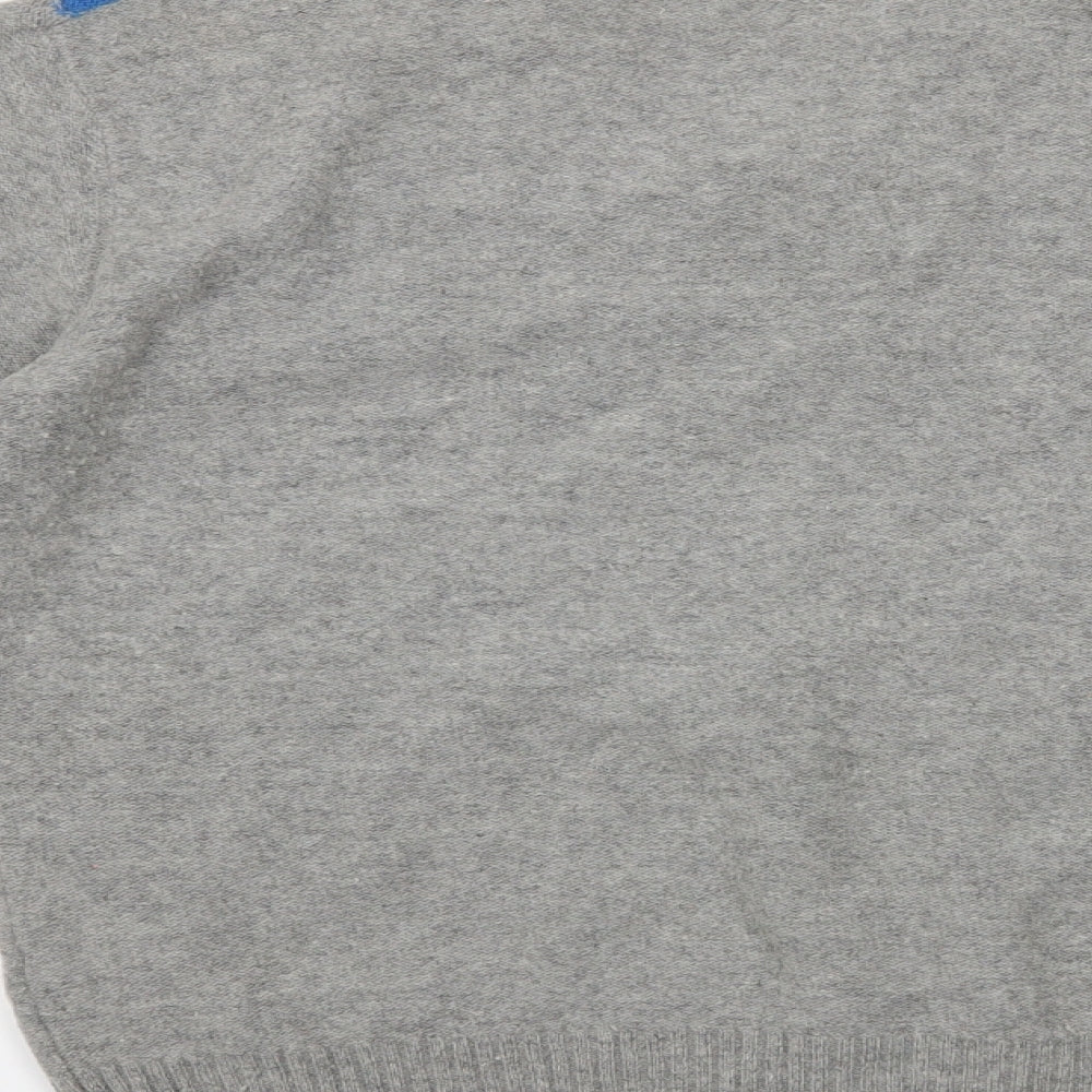 Jack Jones Mens Grey Argyle/Diamond  Pullover Jumper Size M