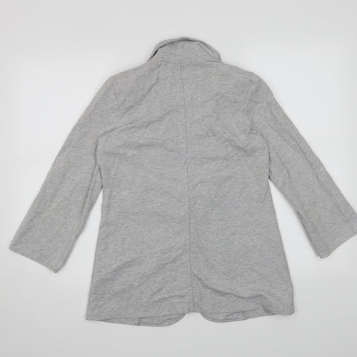 Denim & Co. Womens Grey   Jacket Blazer Size 8