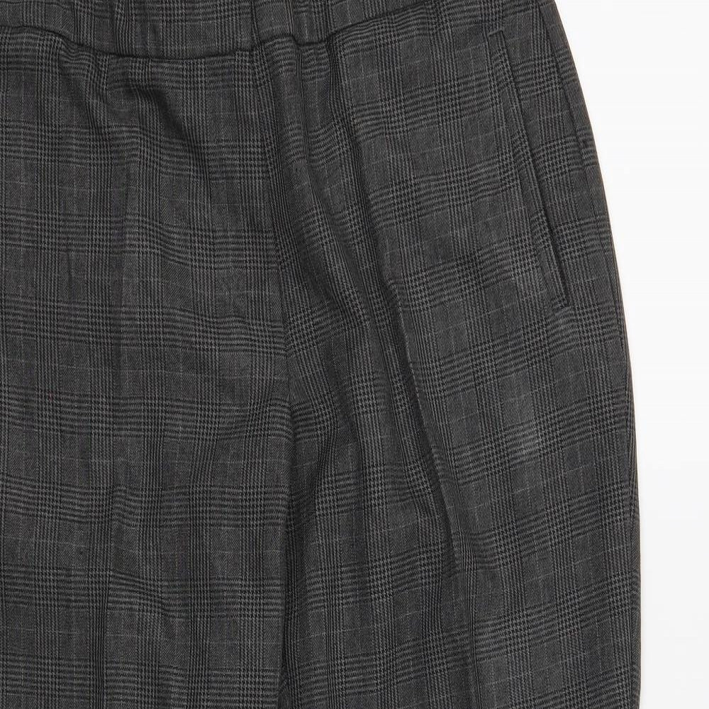 M&S Womens Grey   Cropped Trousers Size 14 L25 in