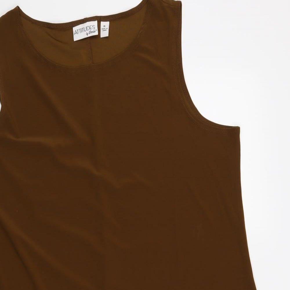 Attitudes Womens Brown   A-Line  Size XL