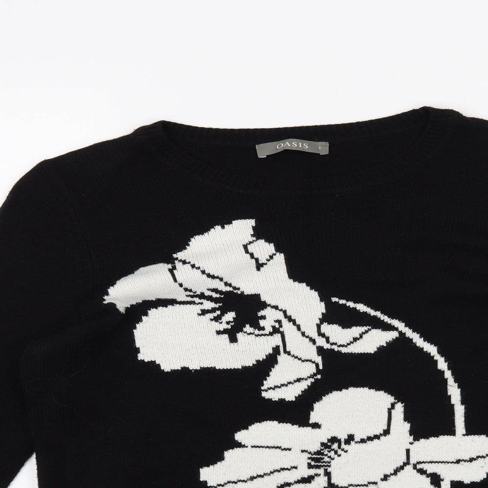 Oasis Womens Black   Pullover Jumper Size S