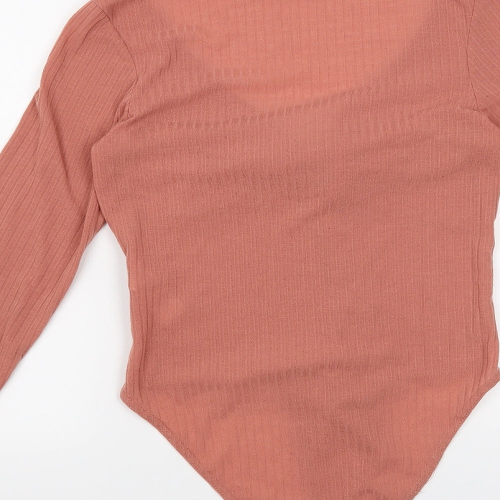 New Look Womens Pink   Bodysuit One-Piece Size 12