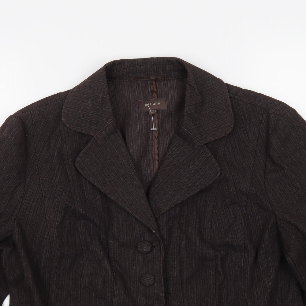 Per Una Womens Brown   Jacket Coat Size 14