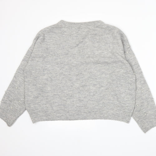 H&M Womens Grey  Knit Pullover Jumper Size M