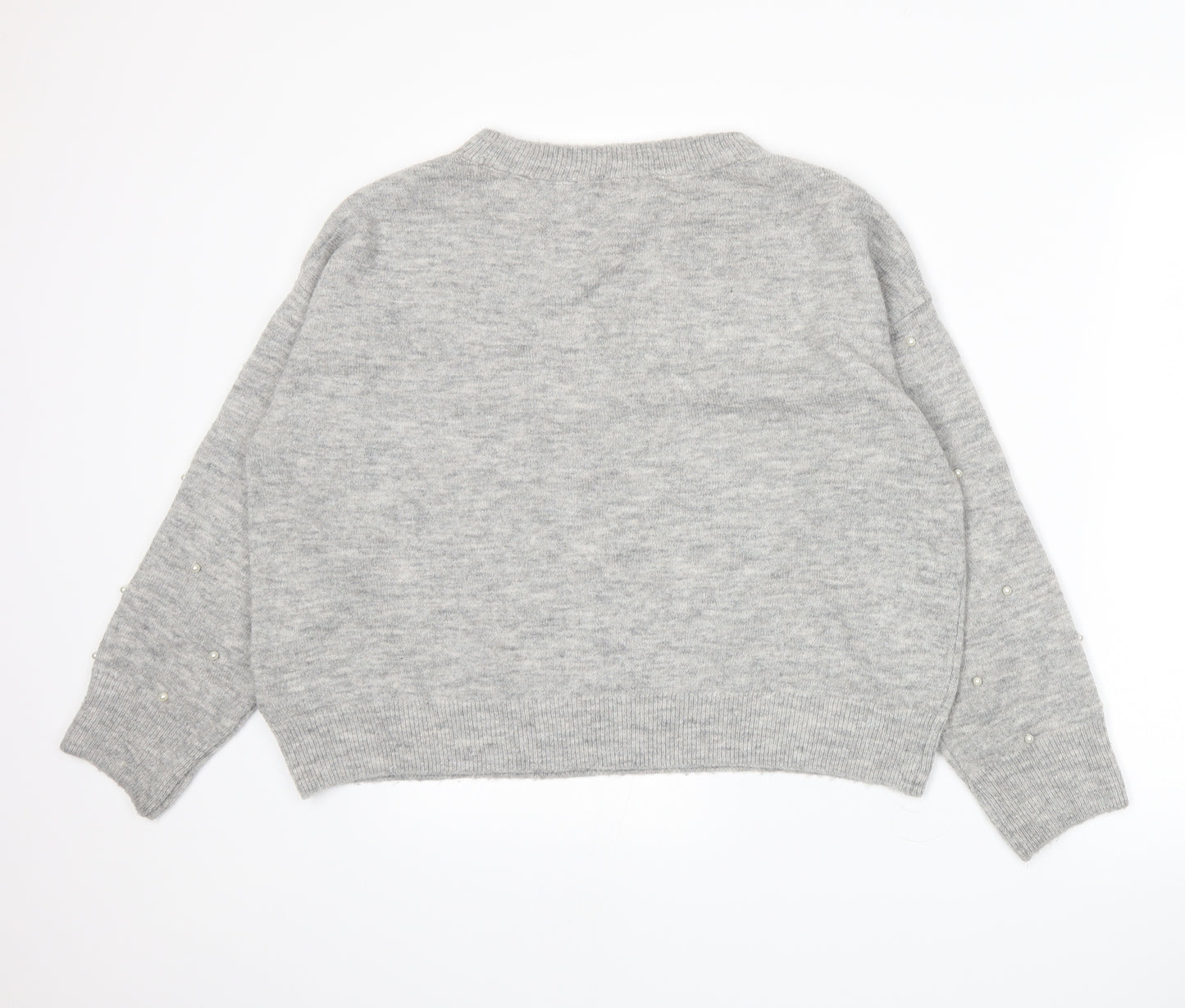 H&M Womens Grey  Knit Pullover Jumper Size M