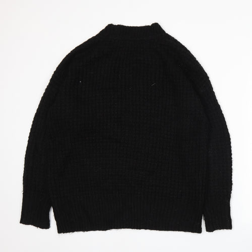 Red Herring Womens Black  Knit Cardigan Jumper Size 12