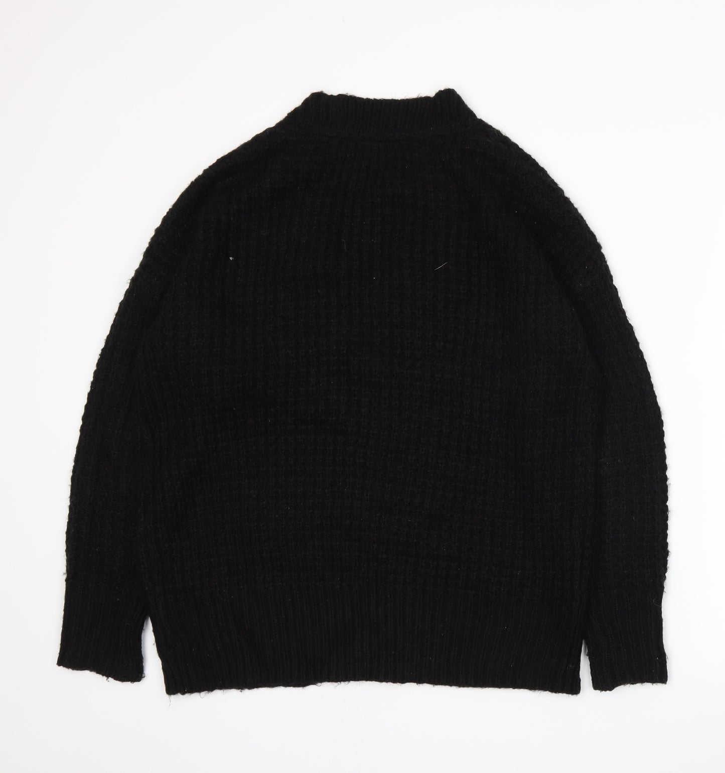 Red Herring Womens Black  Knit Cardigan Jumper Size 12