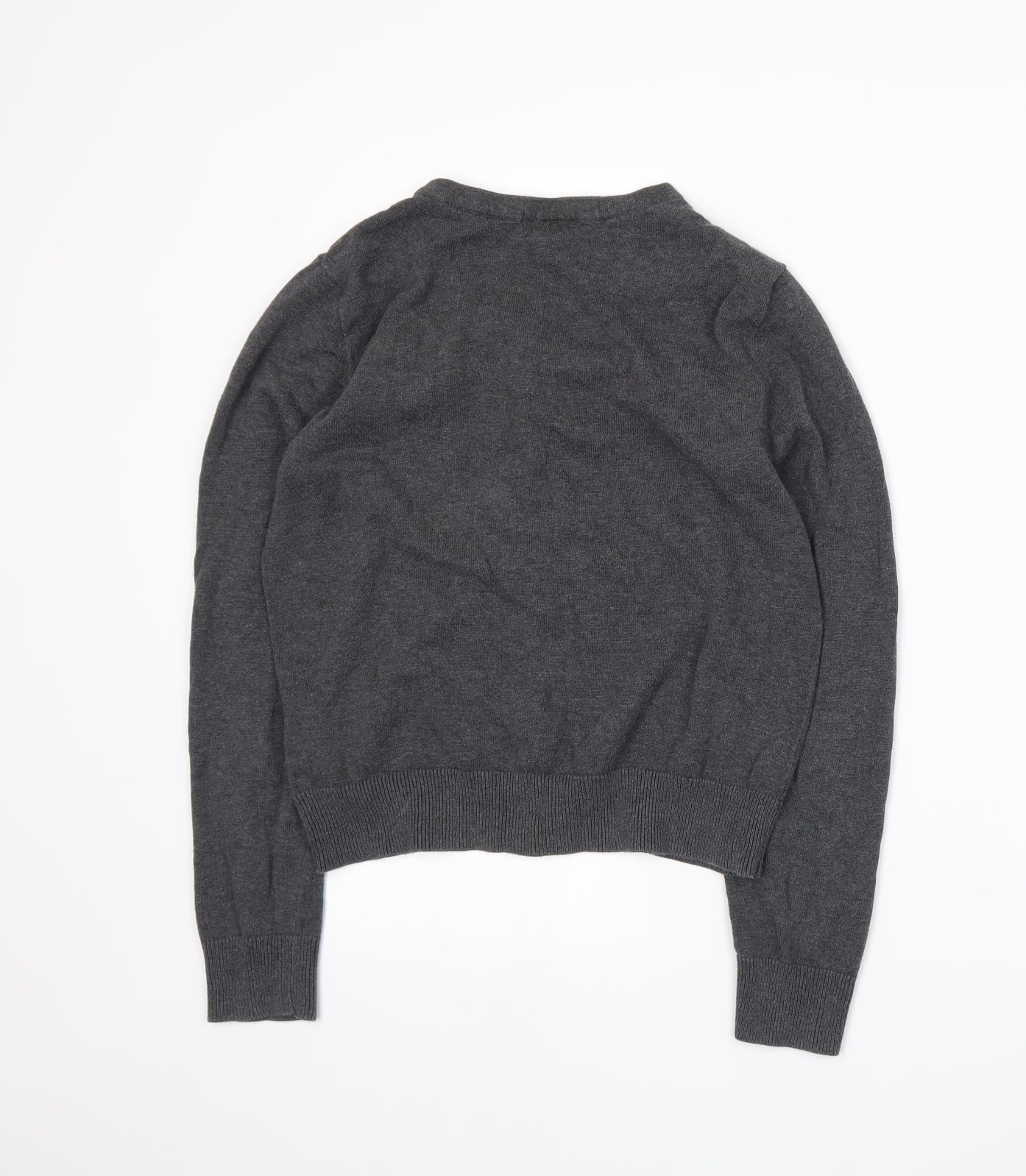 H&M Womens Grey  Knit Cardigan Jumper Size M