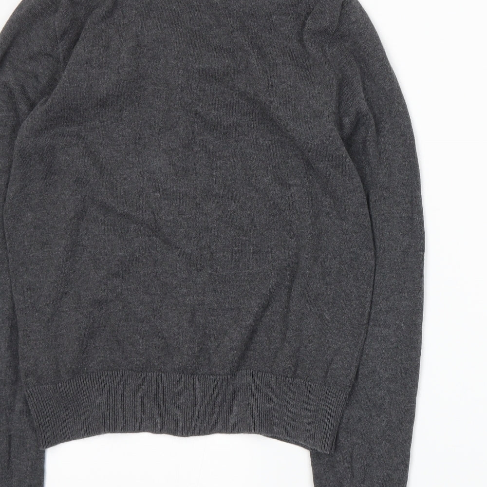 H&M Womens Grey  Knit Cardigan Jumper Size M