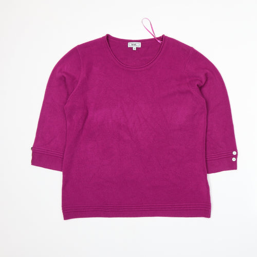Text. Womens Purple   Pullover Jumper Size M