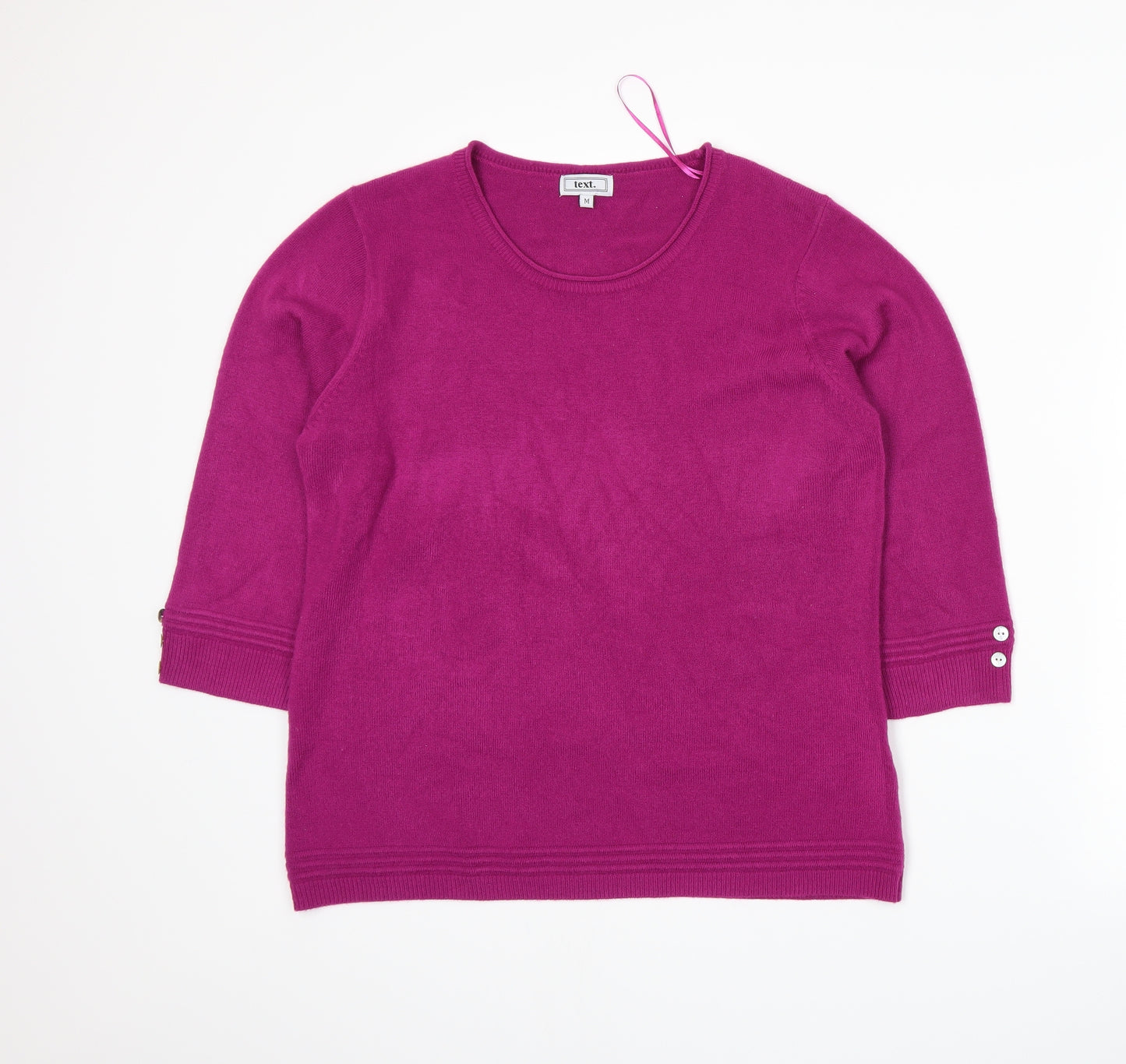 Text. Womens Purple   Pullover Jumper Size M