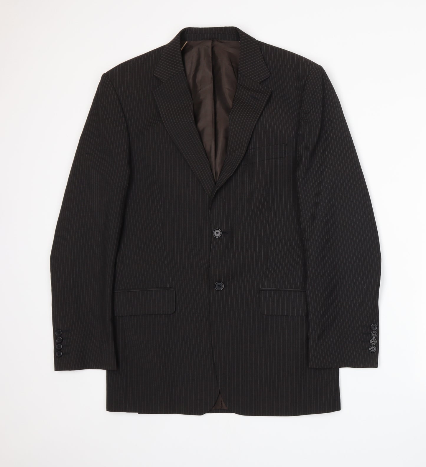 Marks and Spencer Mens Brown Striped  Jacket Suit Jacket Size S