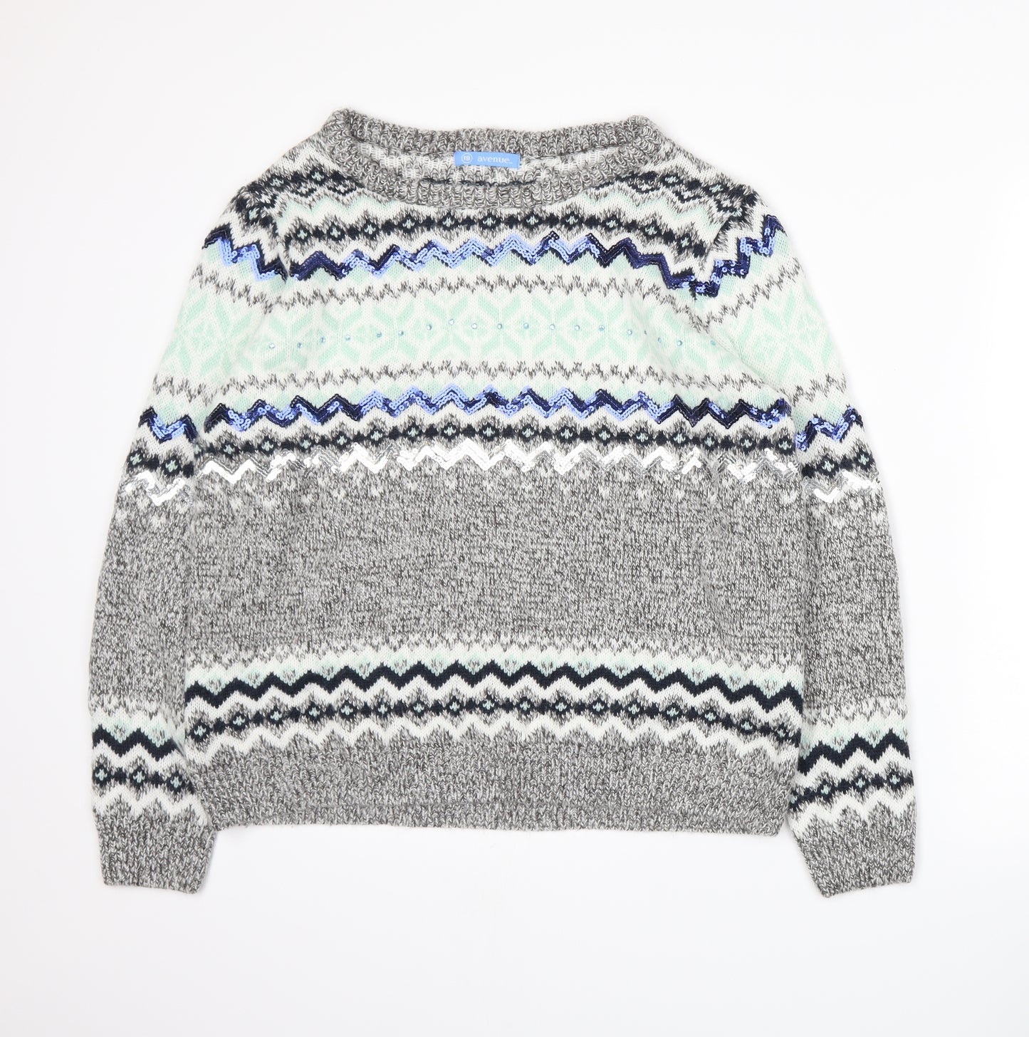 Avenue Womens Grey   Pullover Jumper Size 18