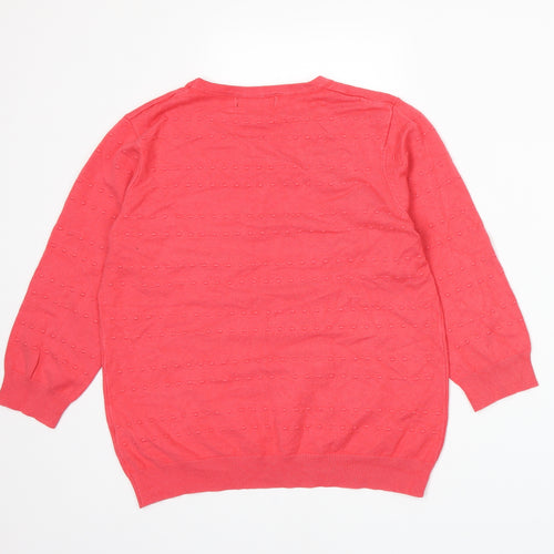 Mudflower Womens Pink  Knit Pullover Jumper Size S