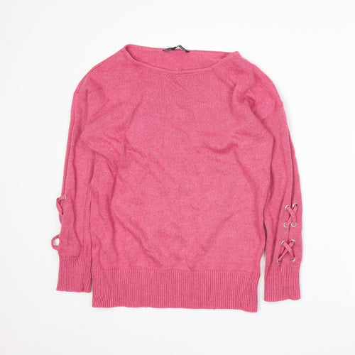 BHS Womens Pink  Knit Pullover Jumper Size 10