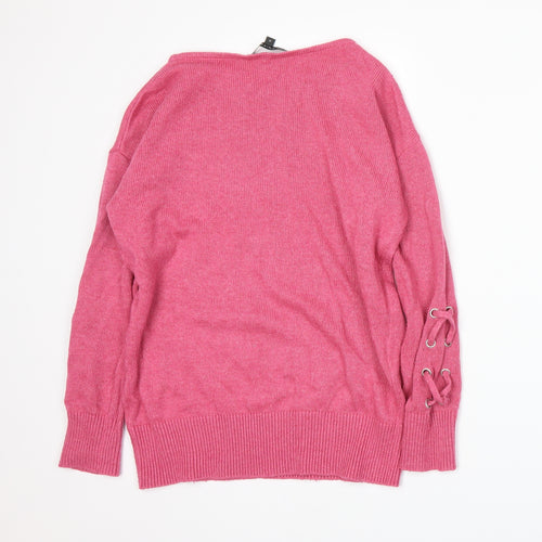 BHS Womens Pink  Knit Pullover Jumper Size 10
