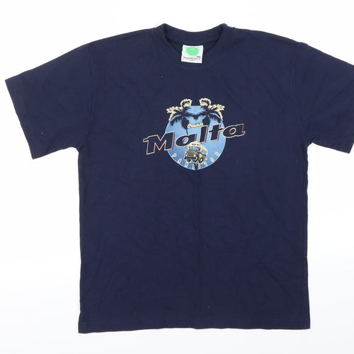 peak projects Boys Blue   Basic T-Shirt Size 2XL