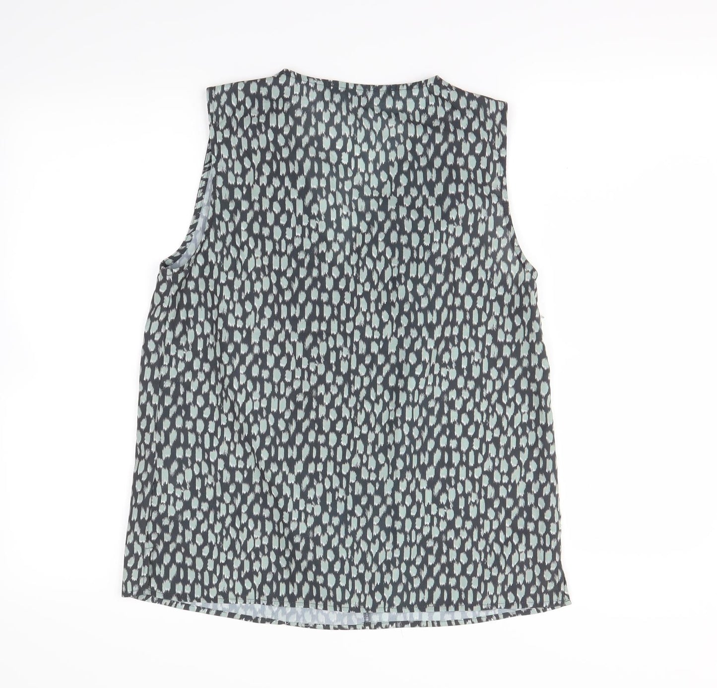French Connection Womens Black Animal Print  Basic Blouse Size 10