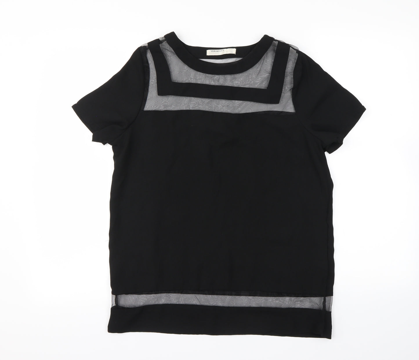 vera&lucy Womens Black   Basic Blouse Size S