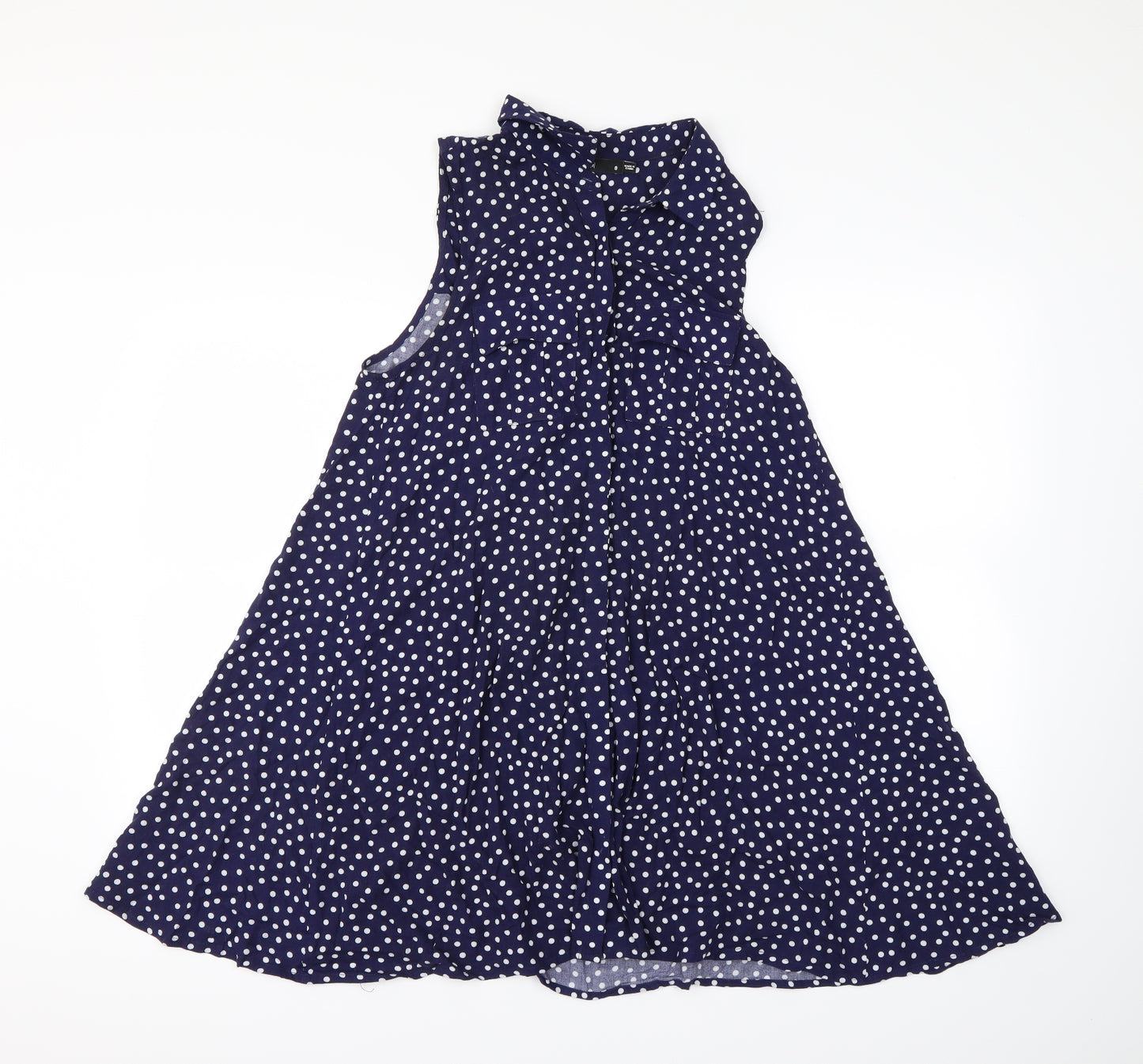 Sportsgirl Womens Blue Polka Dot  Mini  Size 8