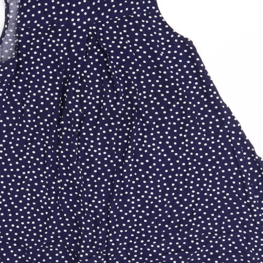 Sportsgirl Womens Blue Polka Dot  Mini  Size 8
