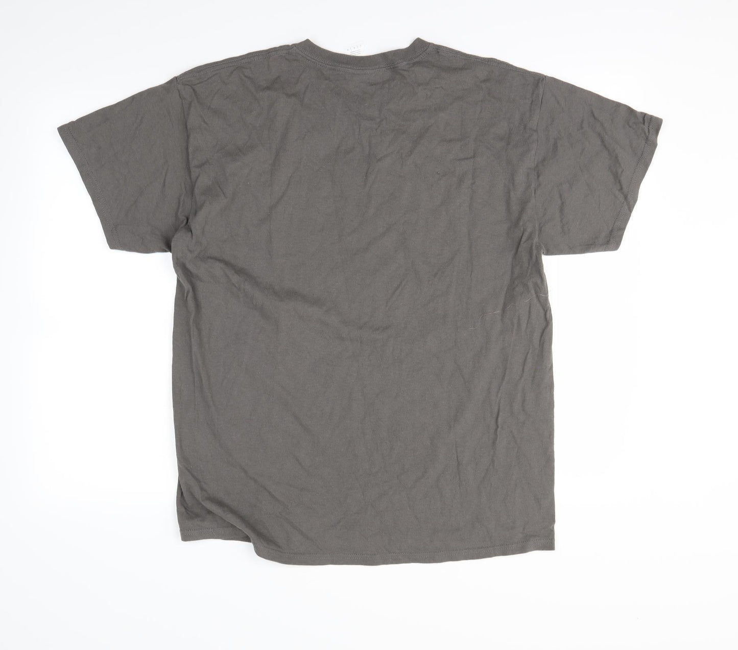 Gildan Mens Grey    T-Shirt Size L