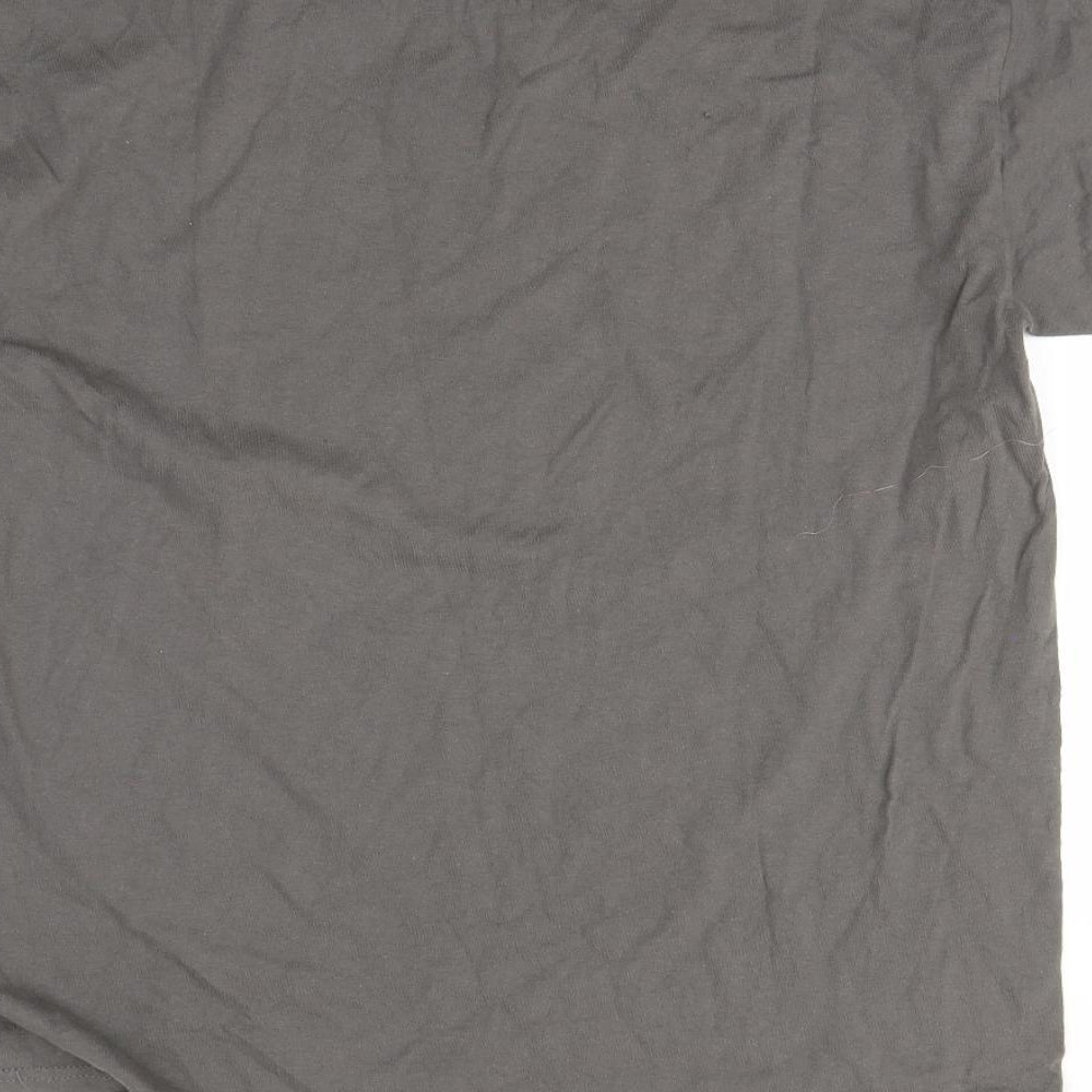 Gildan Mens Grey    T-Shirt Size L