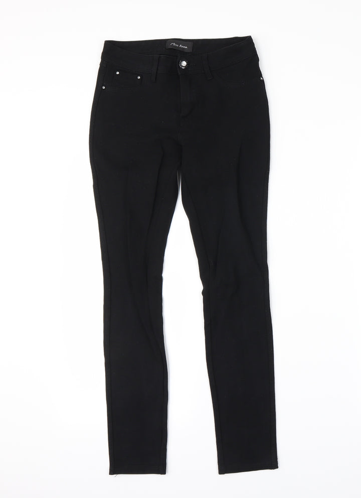 Miss Anna Womens Black Denim Skinny Jeans Size 6 L26 in
