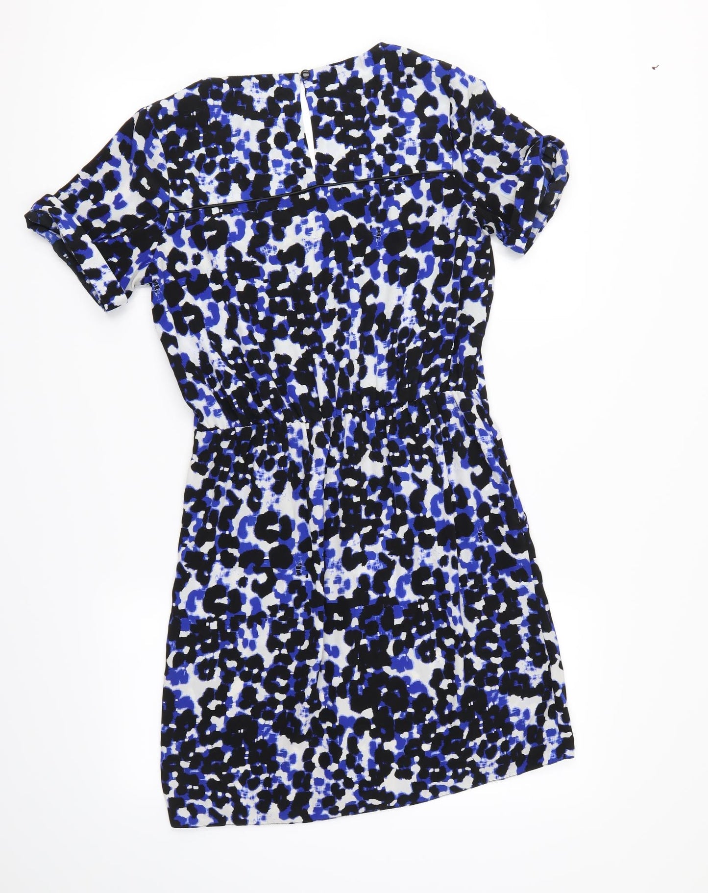 Luxe Womens Black Animal Print  Fit & Flare  Size 10