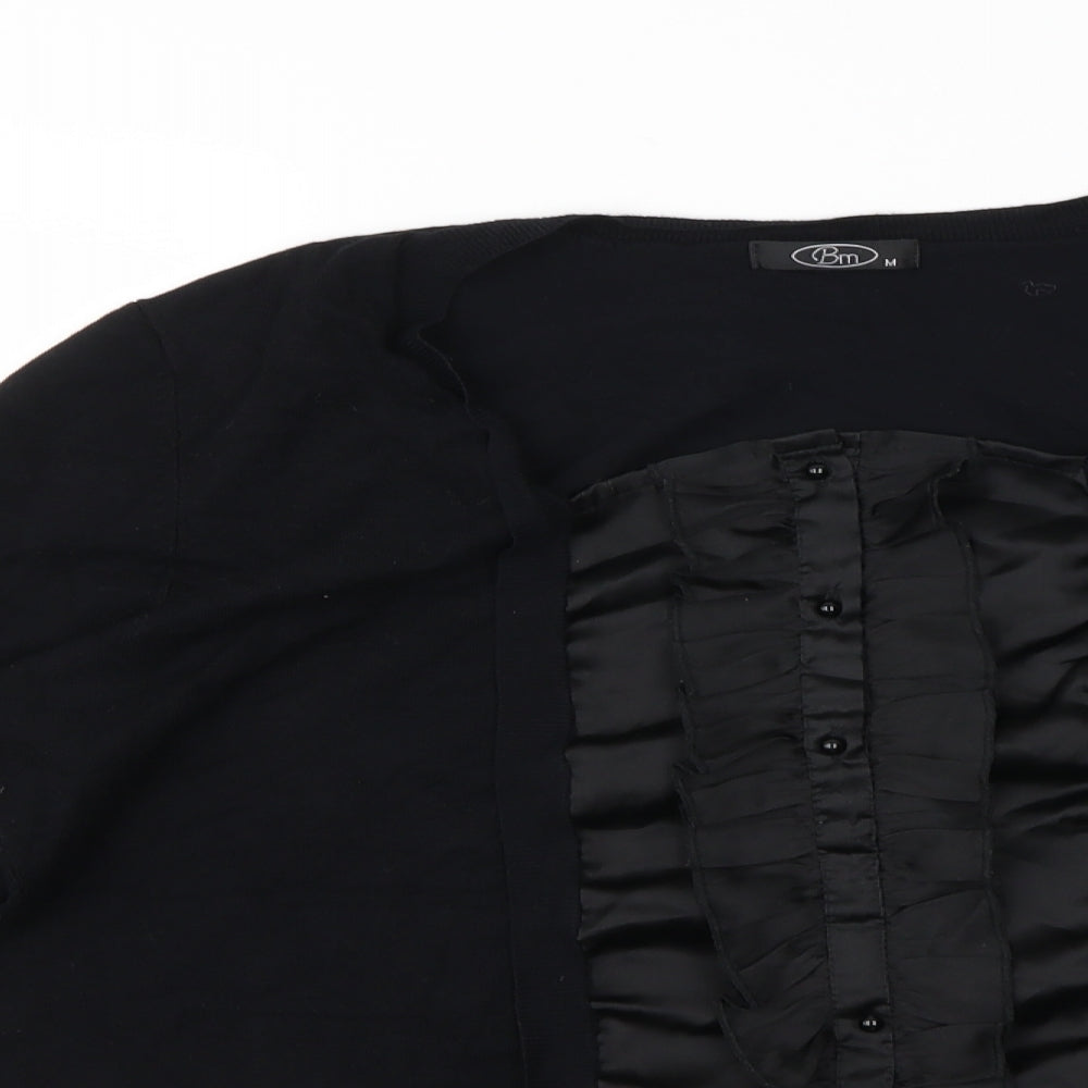BM Womens Black   Pullover Sweatshirt Size M