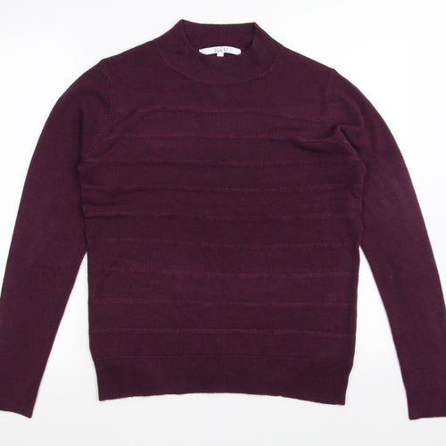 Vida Vi Womens Purple   Henley Jumper Size S