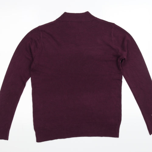 Vida Vi Womens Purple   Henley Jumper Size S