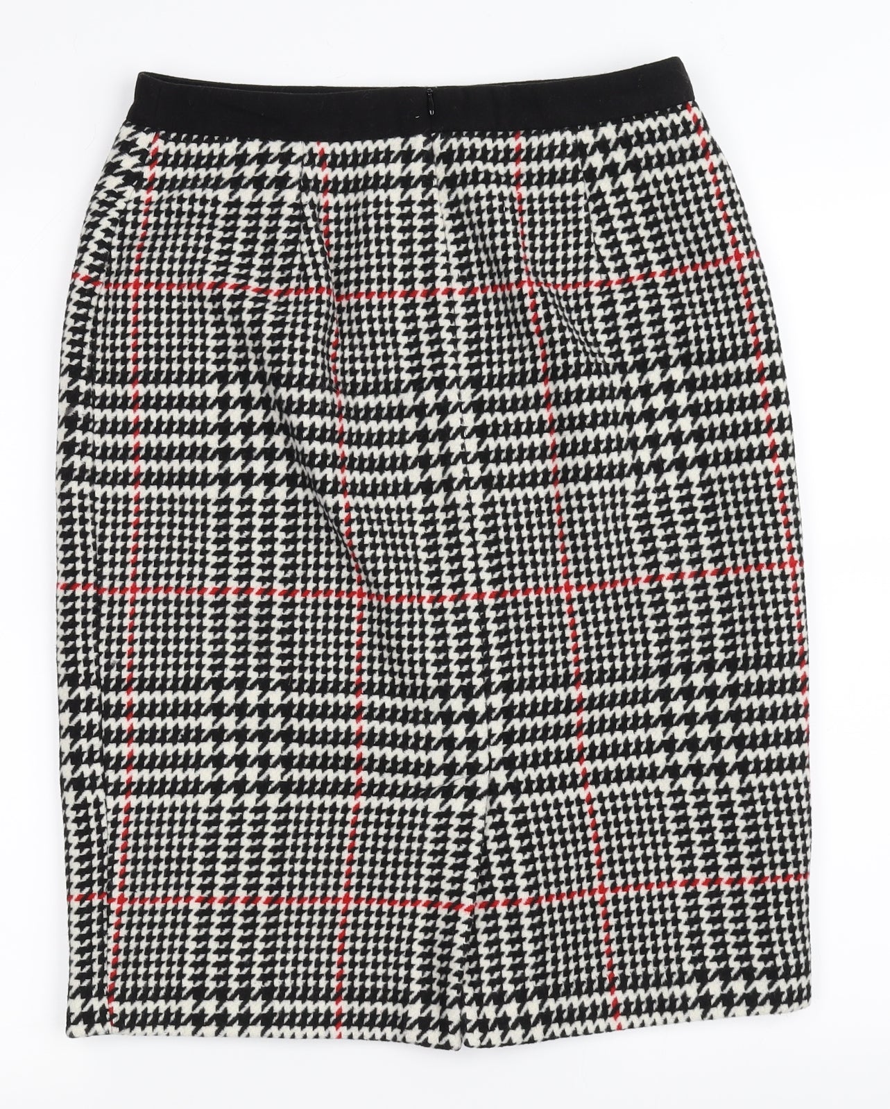 Clements Ribeiro Womens Black Houndstooth  A-Line Skirt Size S